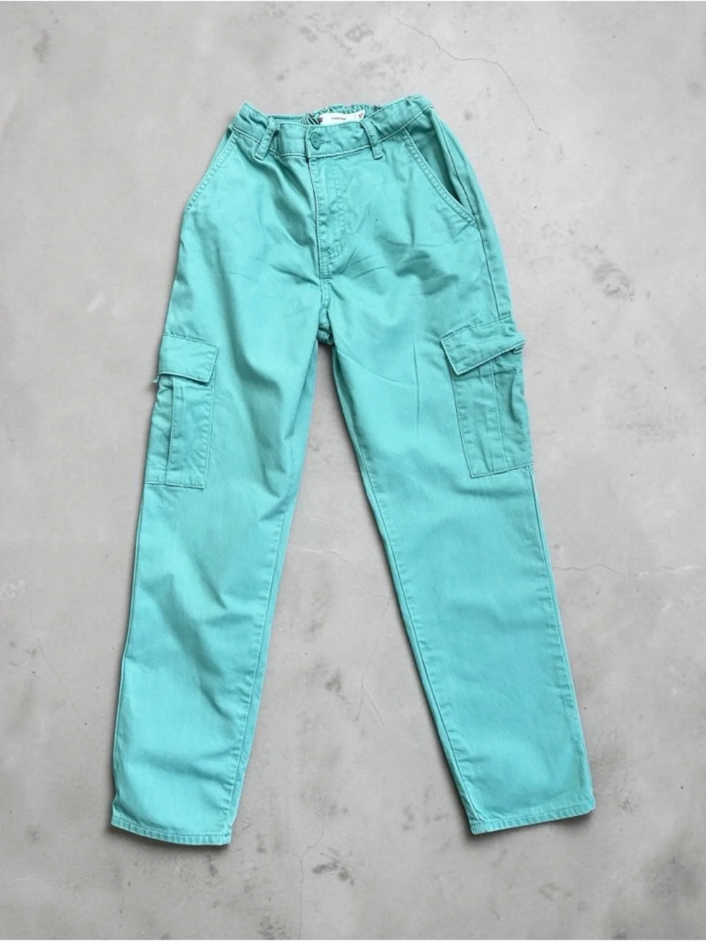 Levi’s Mint Green Cargo Pants Trendy Cotton Everyday Playwear Unisex‎ Size 12R